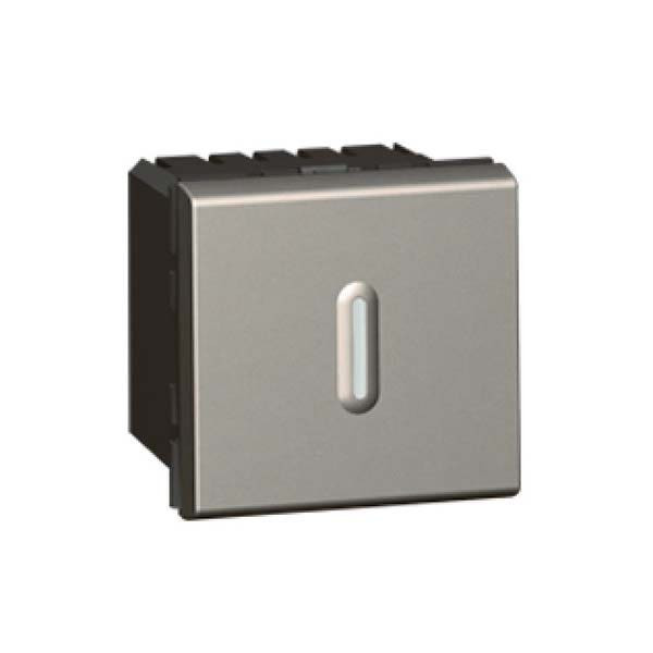LEGRAND - Time Delay Switch Arteor with LED, 2 Modules, Magnesium