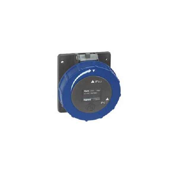 LEGRAND - Panel Mounting Socket Fixing Centre Hypra, IP66/67, 200/250 V~, 32 A -2P+E