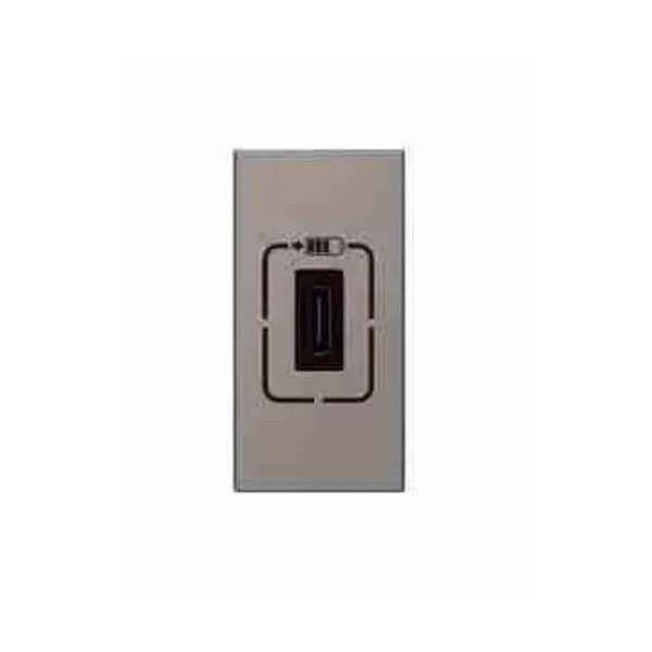 LEGRAND - Charging Socket Arteor, USB Type-C, 1.5A/7.5W, 5V, 1 Module, Magnesium