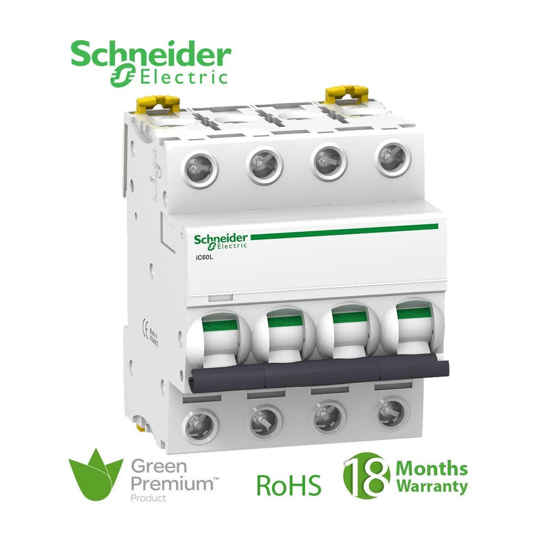 SCHNEIDER - MCB Breaker, Acti9 iC60L, 4P, 32A, C curve
