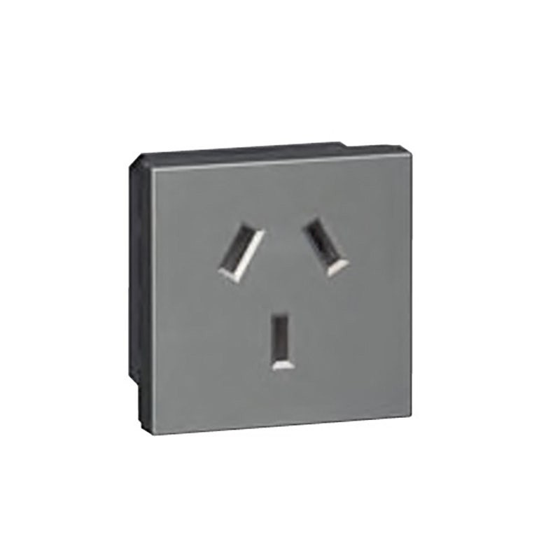 LEGRAND - Socket Outlet Arteor, Australian, 10A, 2P+E, Switched, 2 Modules, Shuttered, Magnesium