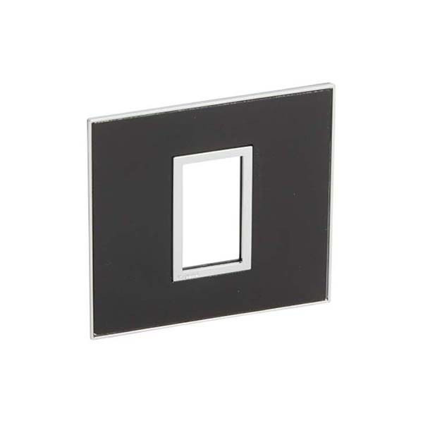 LEGRAND - Plate Arteor, French/German, Square, 1 Module, Mirror Red