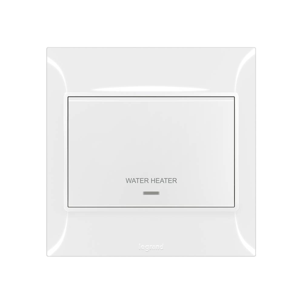 20 Amp Heater Switch with Indicator and White Ground Marking, Blanco S