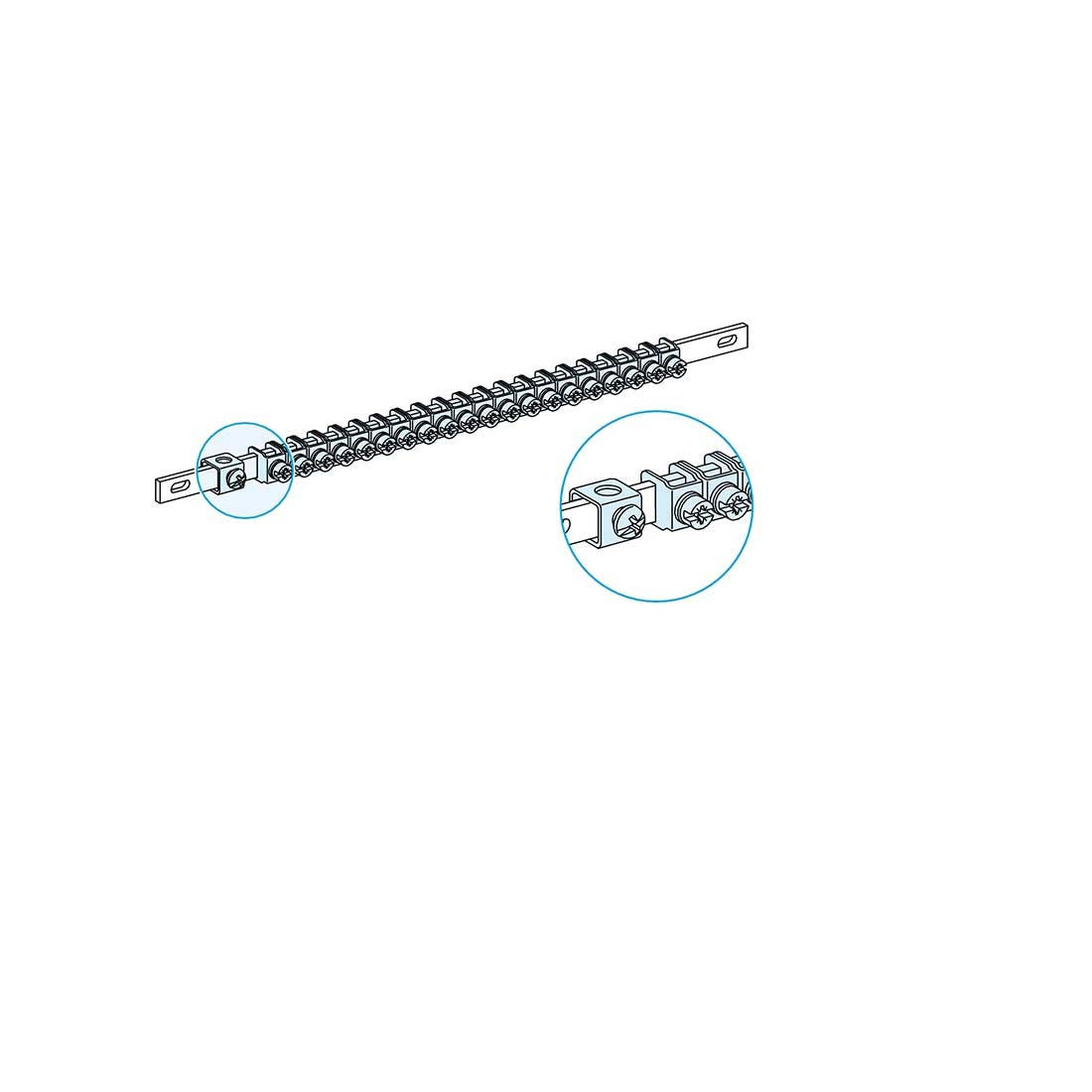 SCHNEIDER - Earth Bar 35²/40 Clamps L450 Linergy TB