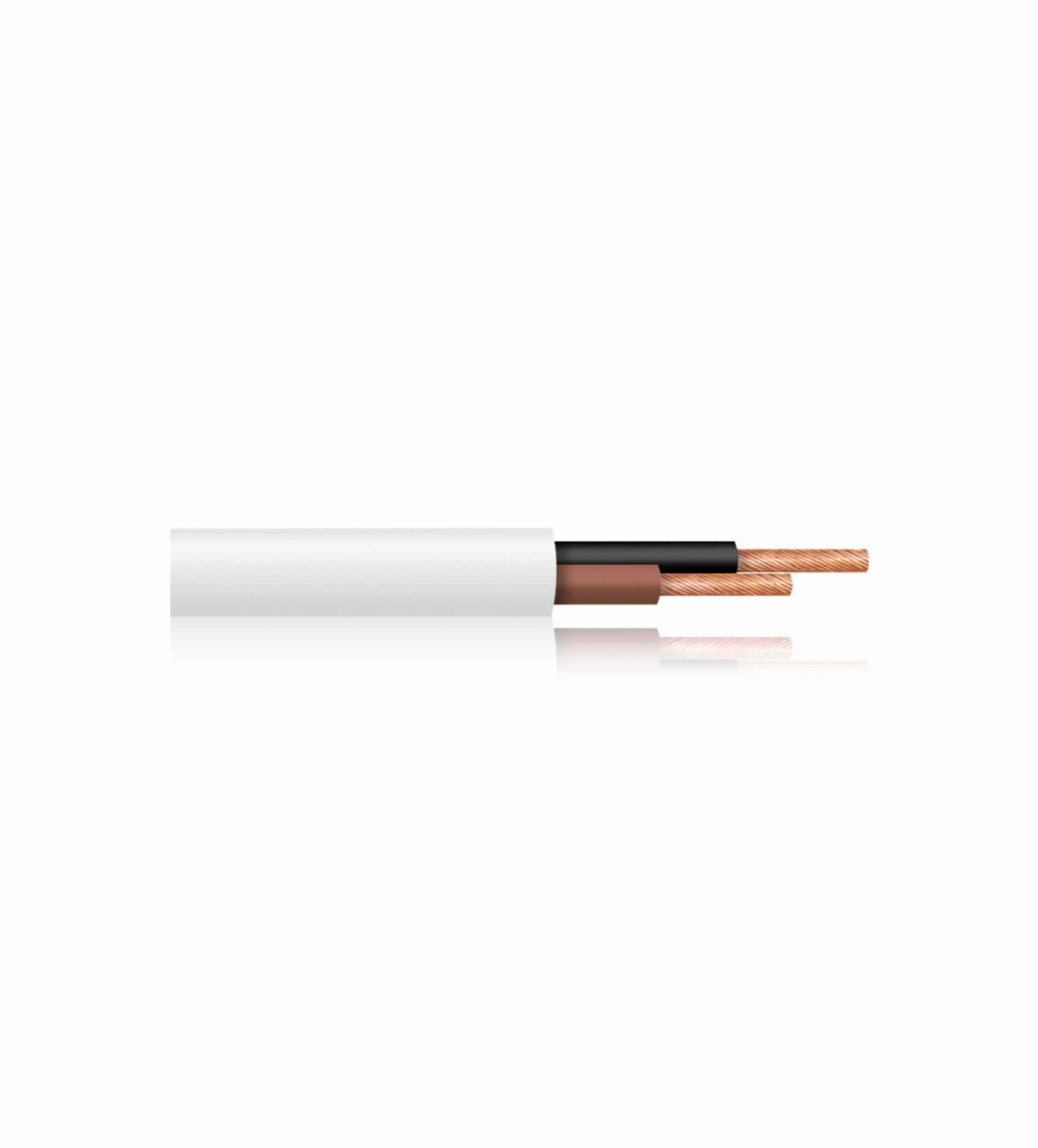 BAHRA CABLES - British Standard, Flexible Cable, 2x2.5mm, 300-500V, White