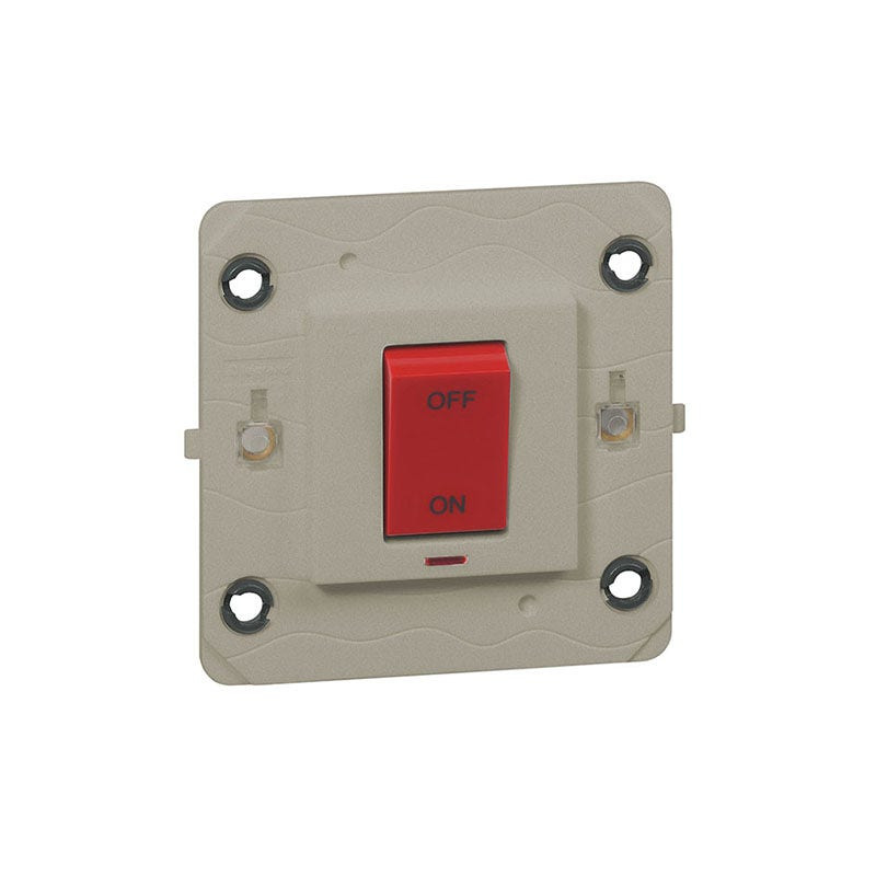 LEGRAND - Double Pole Switch Arteor, 45A 250V~, 1 Gang, with Neon, Champagne