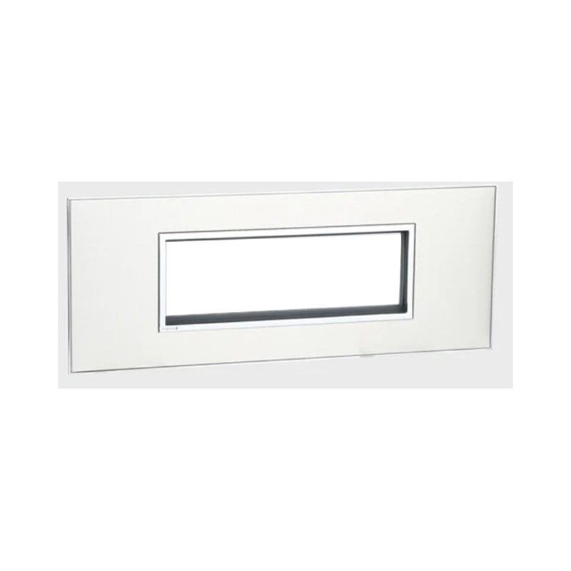 LEGRAND - Cover Plate with Frame Arteor, Indian , 6 Modules, Square, Stainless Steel