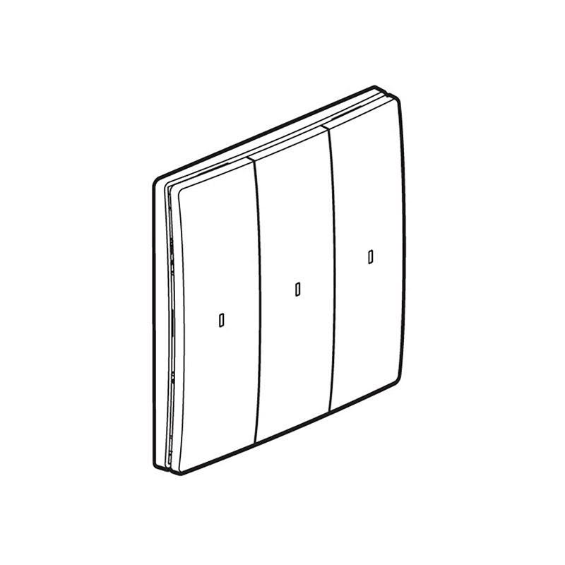 LEGRAND - Wireless Switch Mallia Senses, 3 Gang, Matt Black
