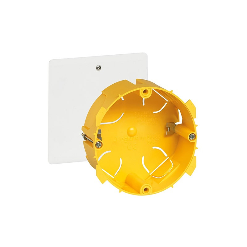 ليجراند - علبة التوصيل Batibox، Ø85x40mm، غطاء 100x100mm، Drywall