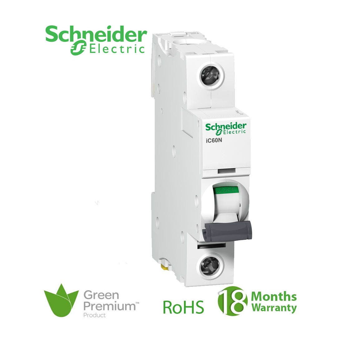 SCHNEIDER - MCB Breaker, Acti9 iC60N, 1P, 20A, B curve 