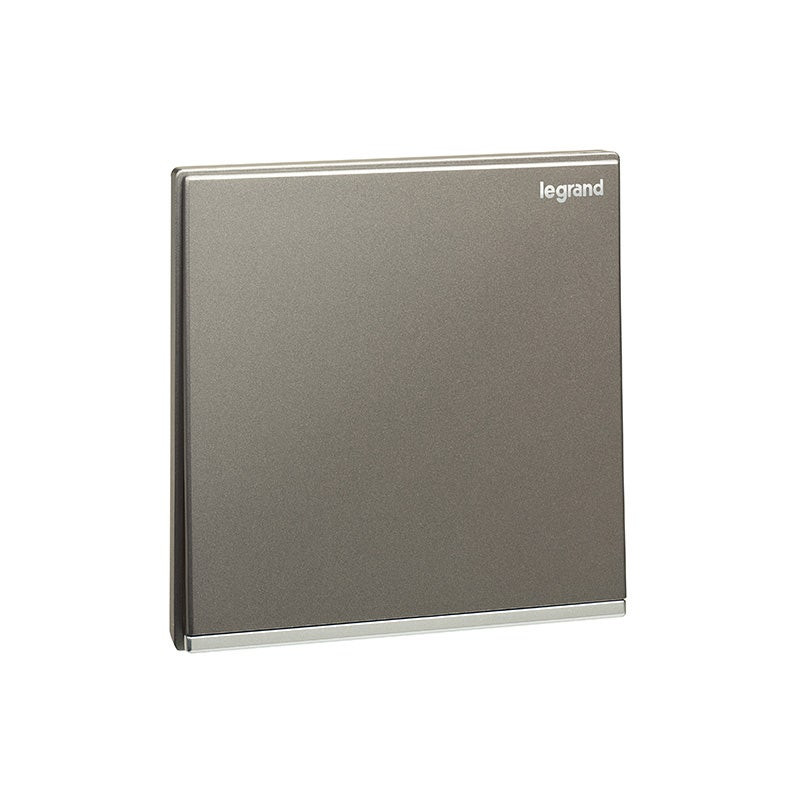 LEGRAND - Switch Galion, 1 Gang, 1 Way, 16AX, 250V, with Silver Barre, Dark Silver