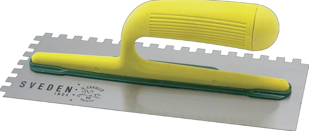 Iron rod, toothed | SVEDEN - 12 x 28 cm & Teeth 6 x 6 mm - Silver-Yellow