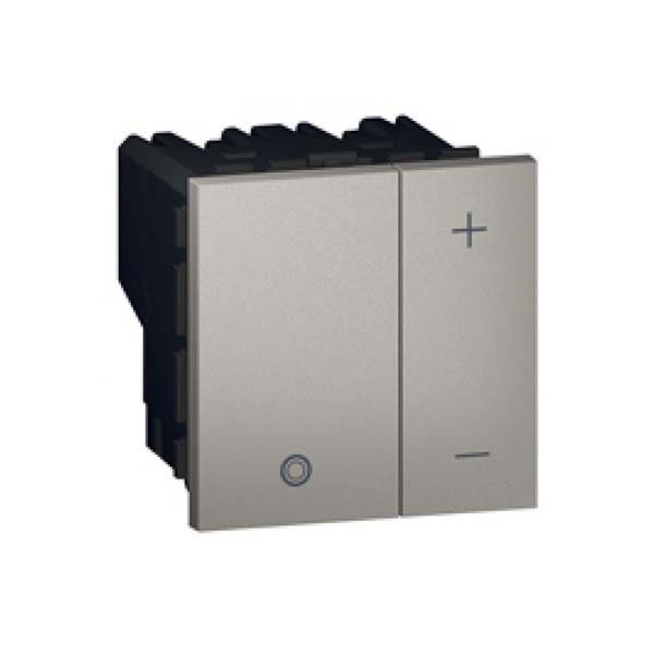 LEGRAND - Push-Button Dimmer Arteor, for Ballast, 0-10V, Square, Magnesium