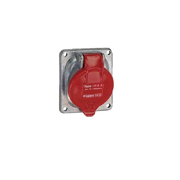 LEGRAND - Panel Mounting Socket Inclined Outlet Hypra, IP44 -380/415 V -16 A -3P+N+E -Metal