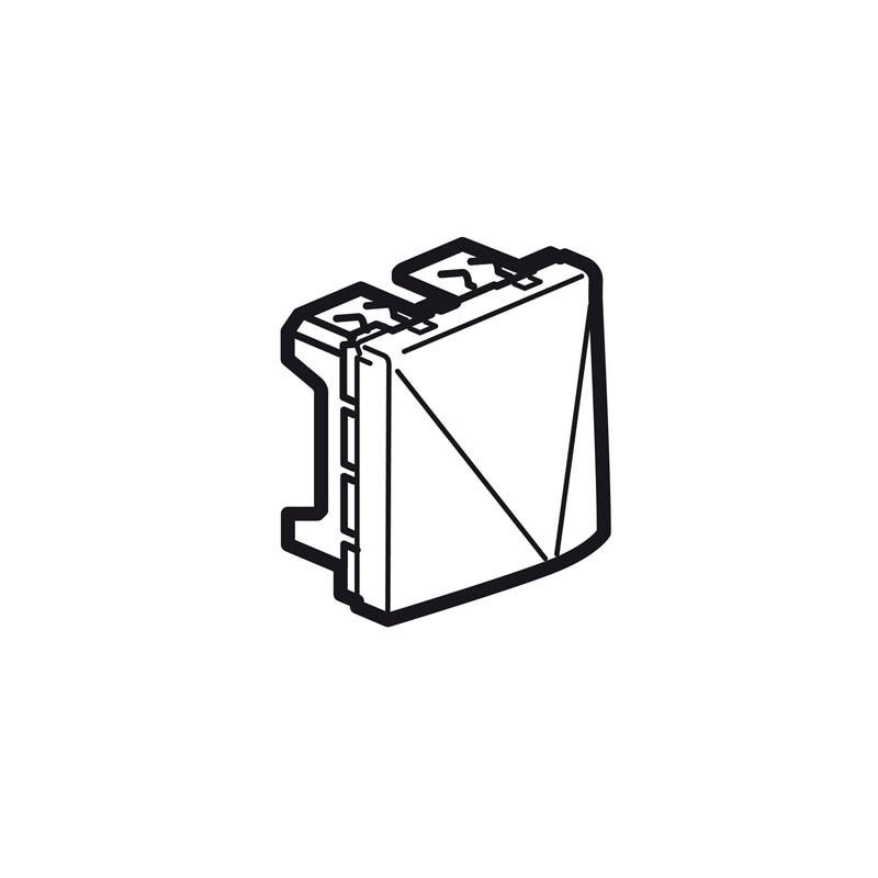 LEGRAND - Cord Outlet w/ 8mm Entry 2Mod Sqr, White Arteor