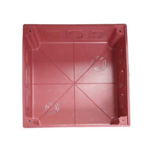 قسام كهرباء بلاستيك مع غطاء - مقاس 20x20 سم - أحمر