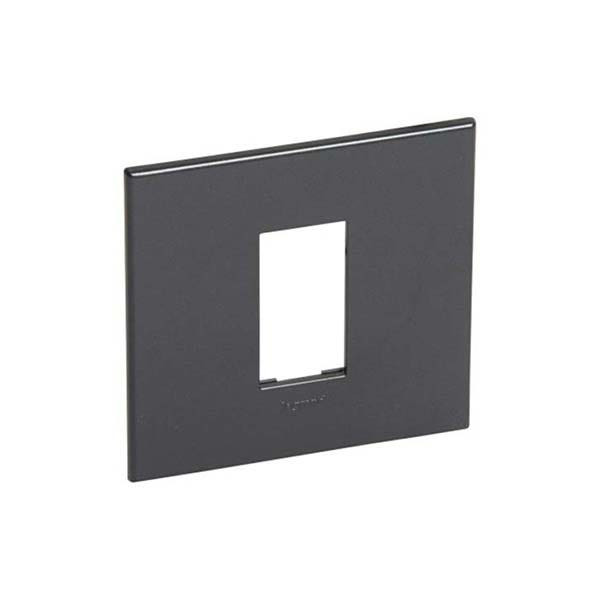 LEGRAND - Plate Arteor, French/German, Square, 1 Module, Graphite