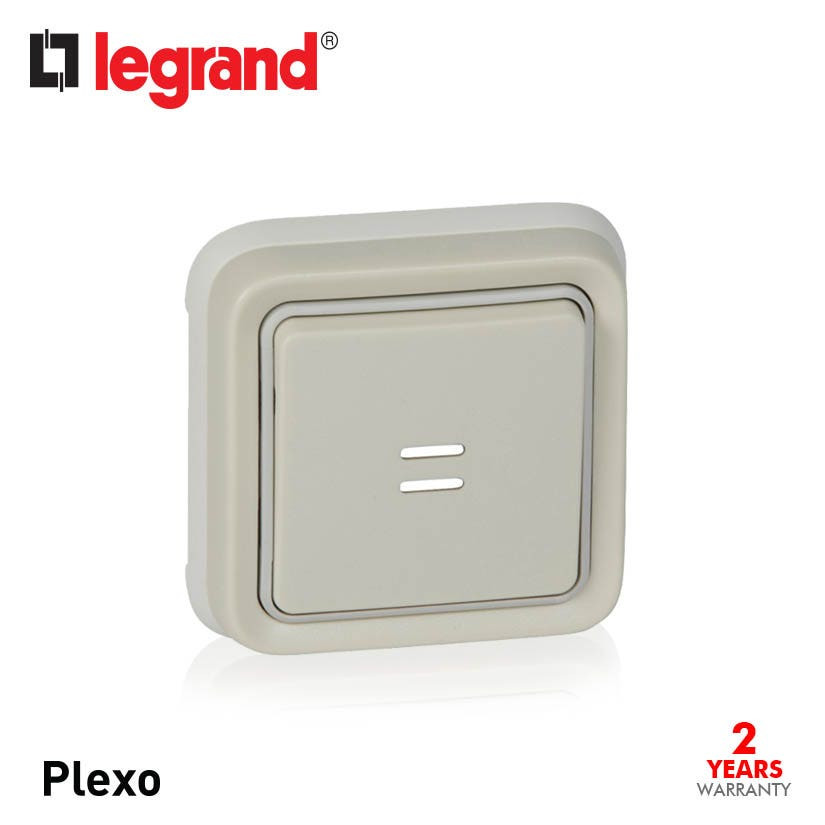 LEGRAND - Push-Button Plexo IP55, Illuminated Changeover, Flush Mounting 