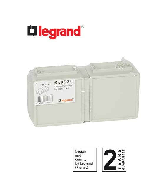 LEGRAND - Plastic Flush-Mounting Box for Installation In Concrete Floor, 6 Modules