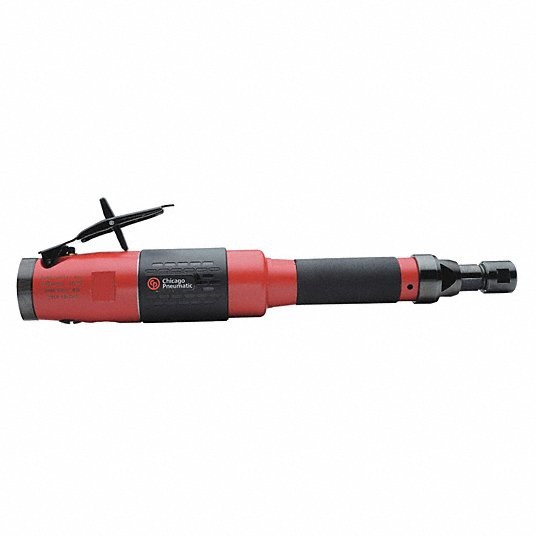 Rear Exhaust Extended Straight Air Die Grinder, 1/4 in Collet, 18,000 RPM Free Speed, 1.0 hp 11C902