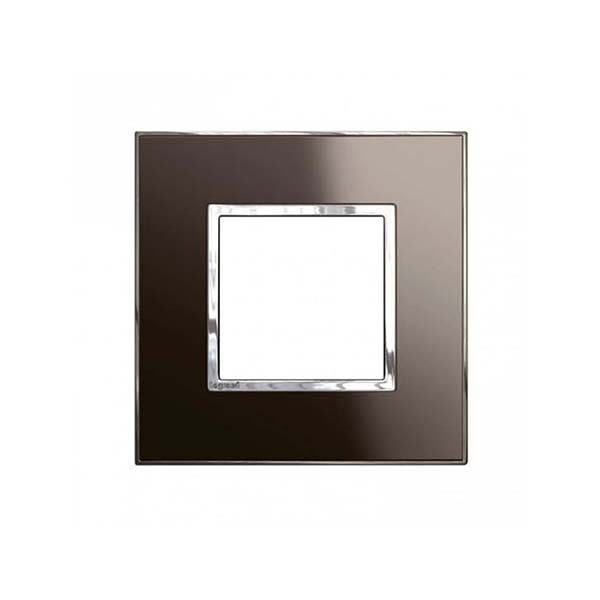 LEGRAND - Plate Arteor, BS, Square, 2 Modules, Reflective Black
