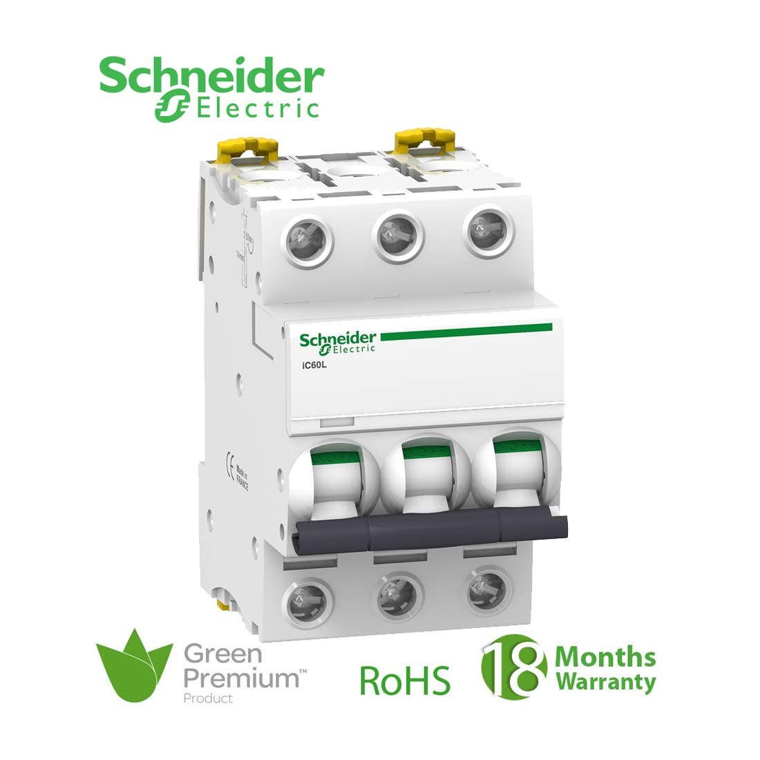 SCHNEIDER - MCB Breaker, Acti9 iC60L, 3P, 6A, C curve