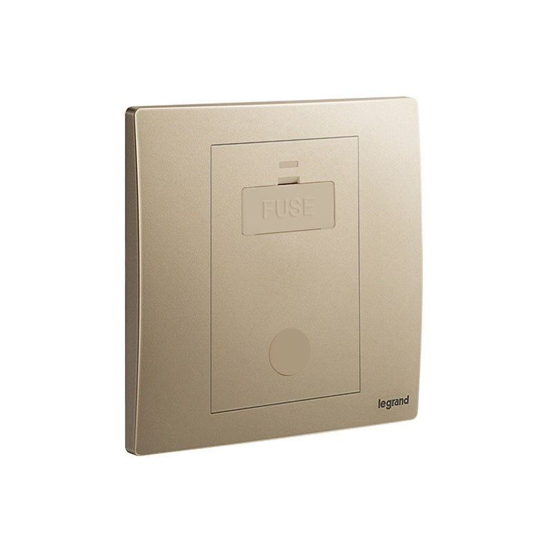 LEGRAND - Fused Connection Unit Mallia Senses, 1 Gang, Unswitched, 13A 250V, with Cord Outlet, Dark Bronze