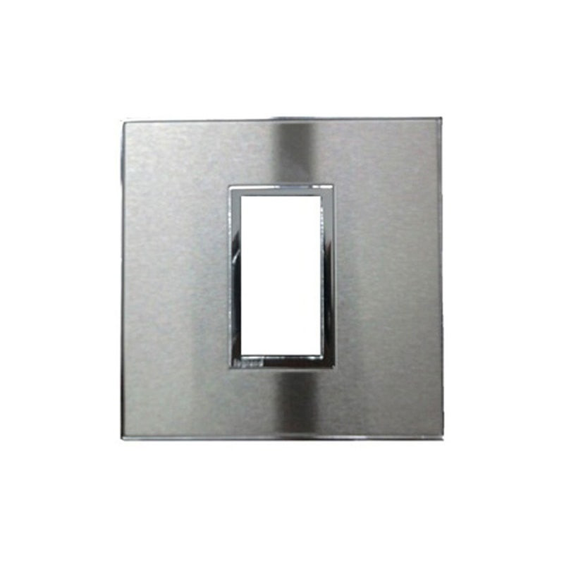 LEGRAND - Cover Plate with Frame Arteor, Indian , 1 Module, Square, Stainless Steel