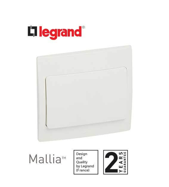 DISCONTINUED LEGRAND - Single Pole Switch Mallia, 1 Gang, Intermediate, 10 AX, 250 V~, White