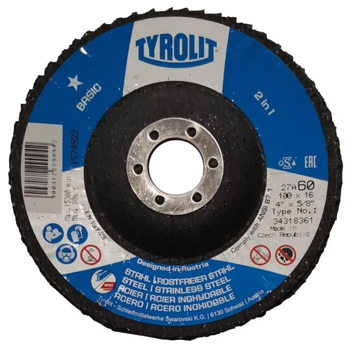 27A قرص كشط 4 بوصه, خشونة 60 ,ZA 60 - B16x100 