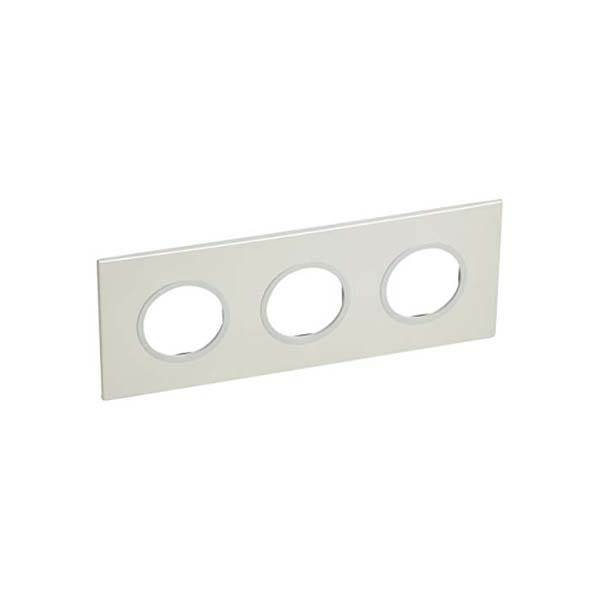 LEGRAND - Plate Arteor, French/German, Round, 3x2 Modules, Pearl Aluminium