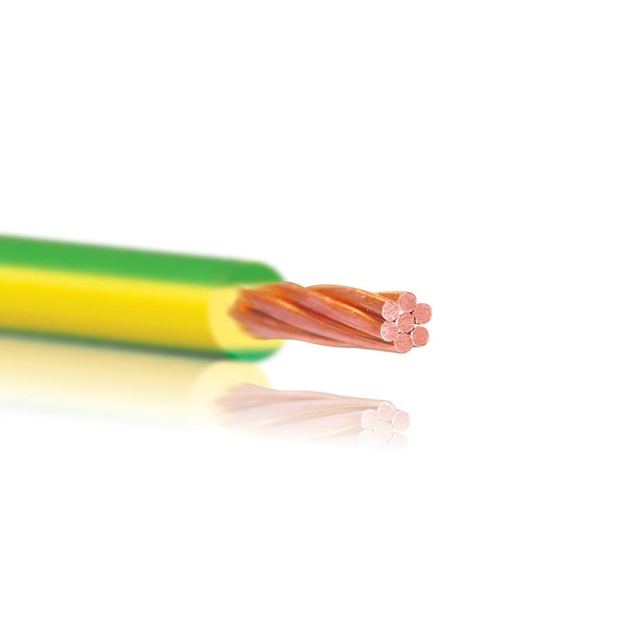 BAHRA CABLES - Power Cable Low Voltage LS0H-XL, H07Z-R, 1x35mm, 450/750 V, Green/Yellow - BS EN 50525-3-41 (Formerly BS 7211:1998)