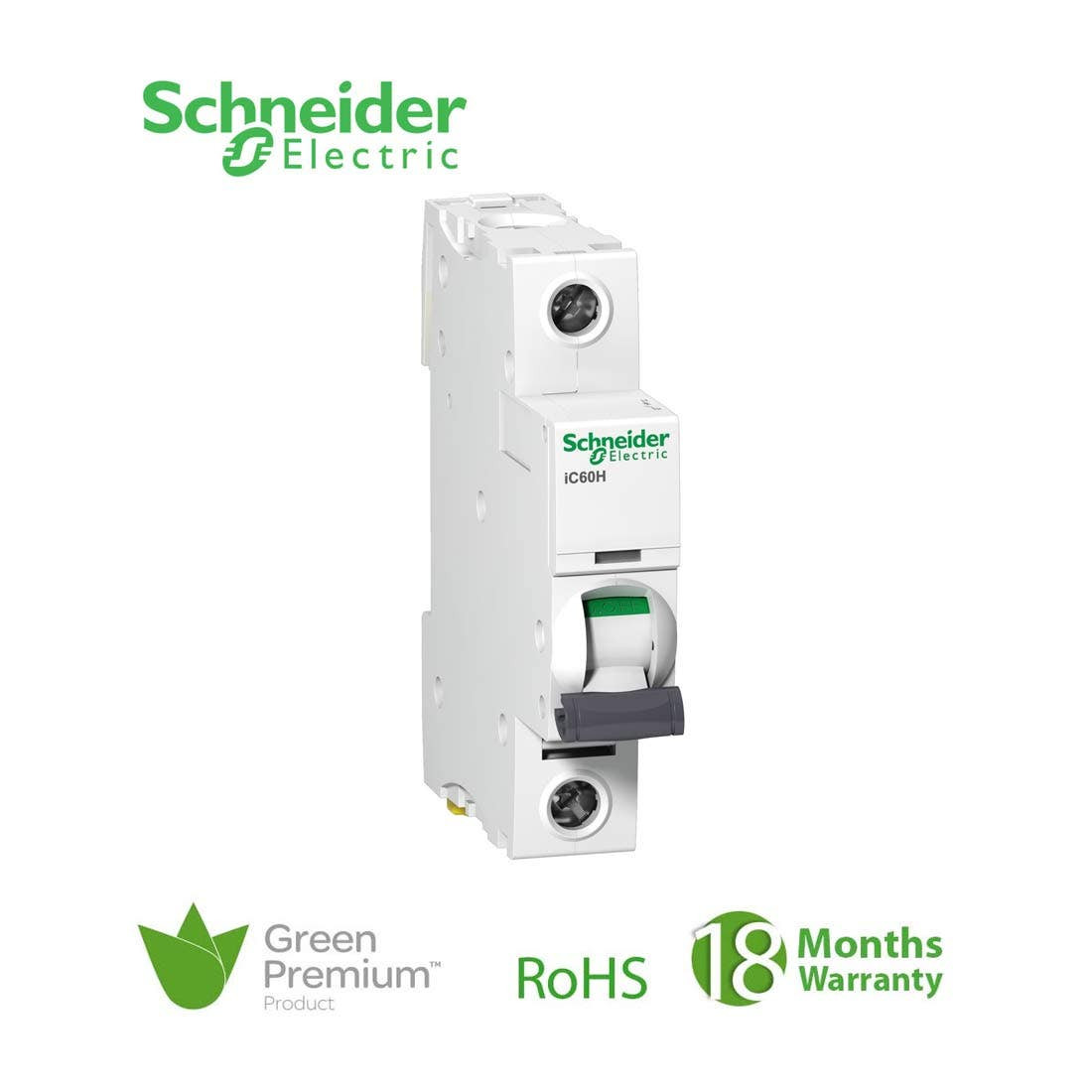 SCHNEIDER - MCB Breaker, Acti9 iC60H, 1P, 25A, D curve 