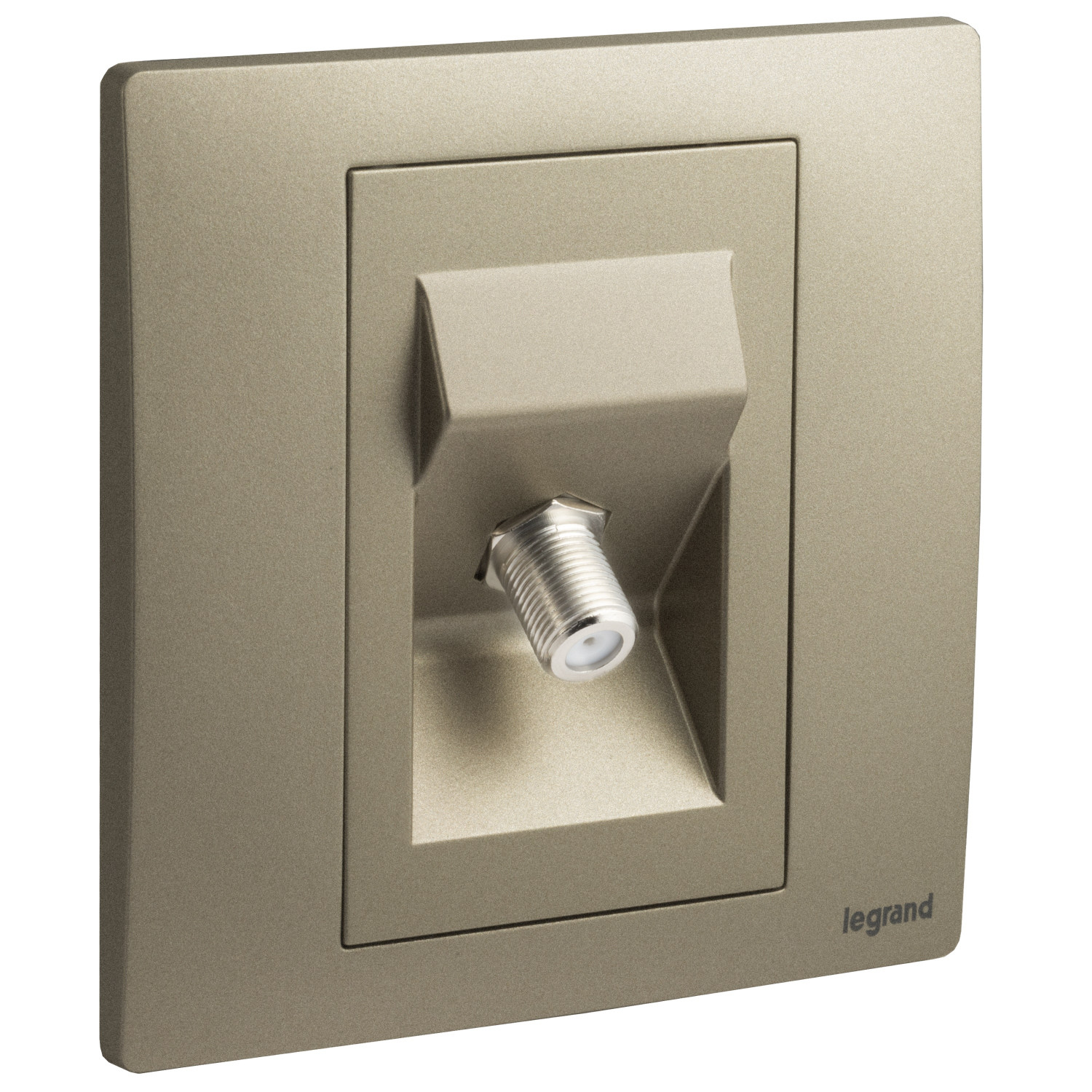 LEGRAND - TV Socket Mallia, Female 'F' Type Socket, Dark Bronze
