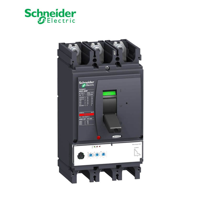 SCHNEIDER - MCCB Breaker, ComPact NSX400H, 3P 3d, 70kA at 415 VAC, MicroLogic 2.3 Trip Unit 250A