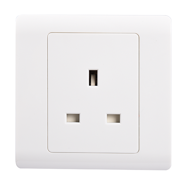 13 Amp Single Plug Switchless White B5813 Hyundai