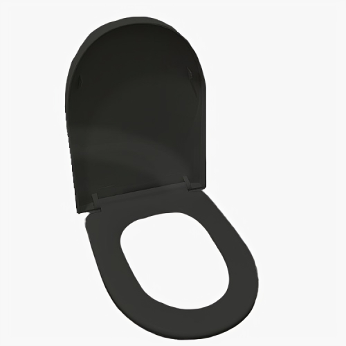 Toilet Seat Cover- D Shape- Black