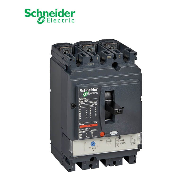 SCHNEIDER - MCCB Breaker, ComPact NSX100F, 3P 2d, TMD Trip Unit 100A, 36kA at 415 VAC