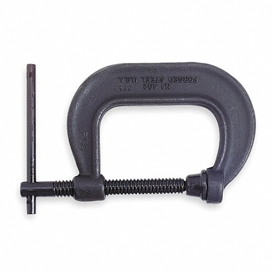 C-Clamp, 4 inch, Steel, Regular Duty, 6500 lb.