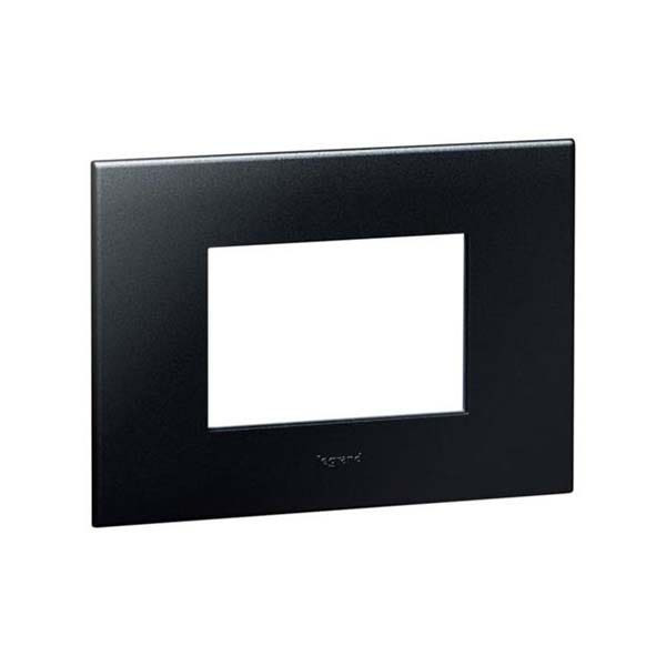 LEGRAND - Plate Arteor, Italian/US Standard, Square, 3 Modules, Graphite