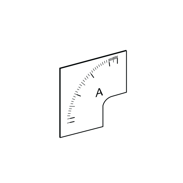 SCHNEIDER - Analog Ammeter Scale, 0-1000A