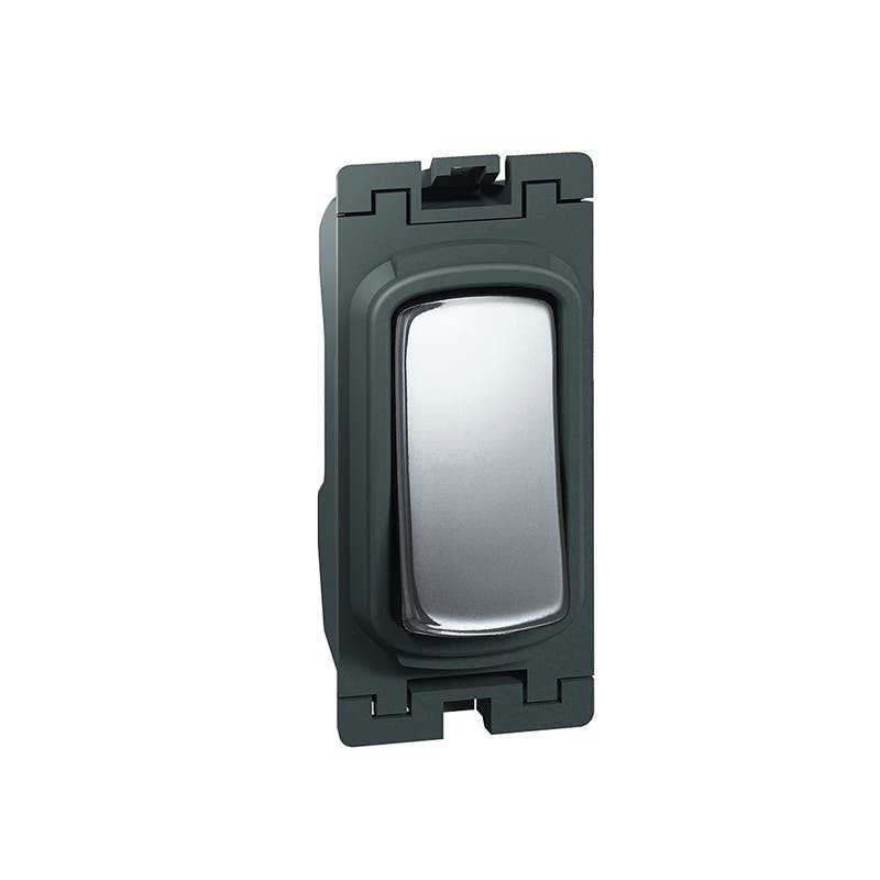 LEGRAND - Switch Grid Module Synergy, 1 Way, 20AX, 250V~, SD Polished Stainless Steel