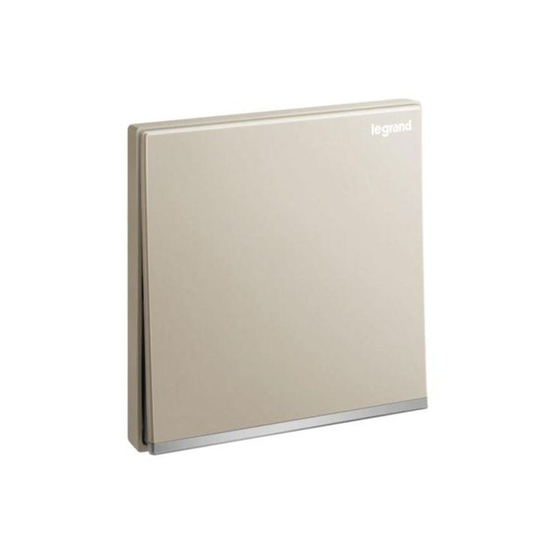 LEGRAND - Switch Galion, 1 Gang, 1 Way, 16AX, 250V, with Silver Barre, Champagne