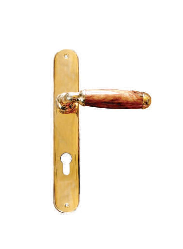 Kali Gold Door Knob Mahogany Acrylic Knob