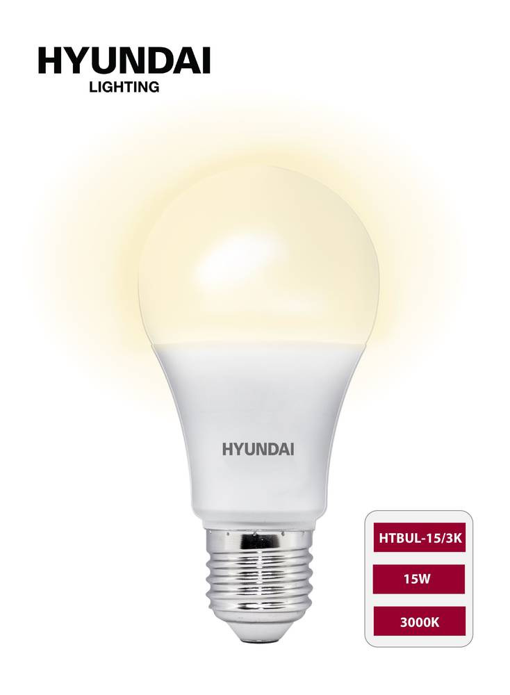 Hyundai HTBUL Filament Bulb E27 Base - 3000K Yellow Light (15W)