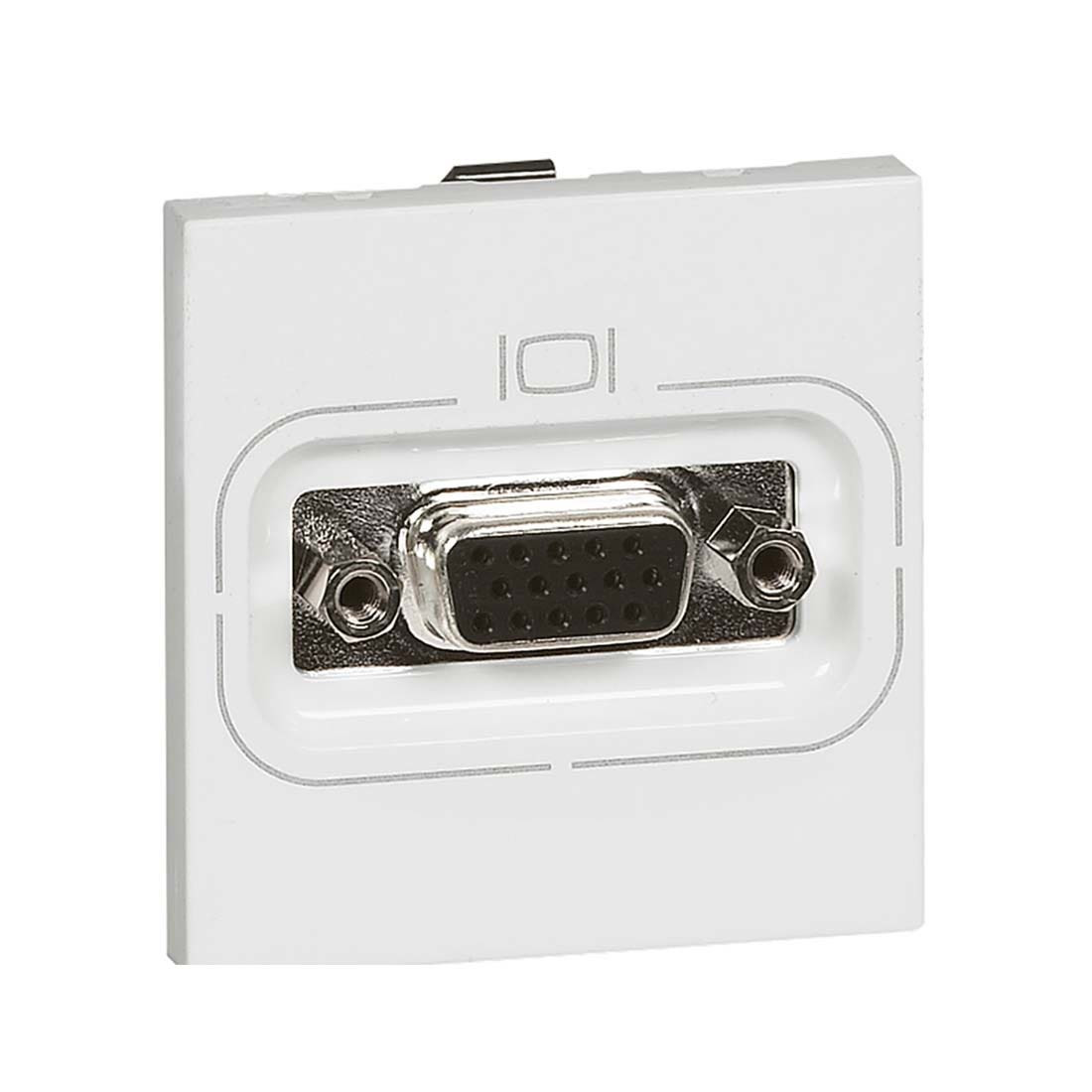 LEGRAND - HD15 Socket Mosaic, Screw-Type, 2 Modules, White