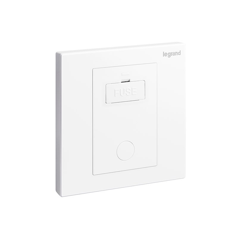 ليجراند - وحدة الاتصال المؤمنة Galion، مفرد، بدون مفتاح، 13A، 250V، مع منفذ سلك، White