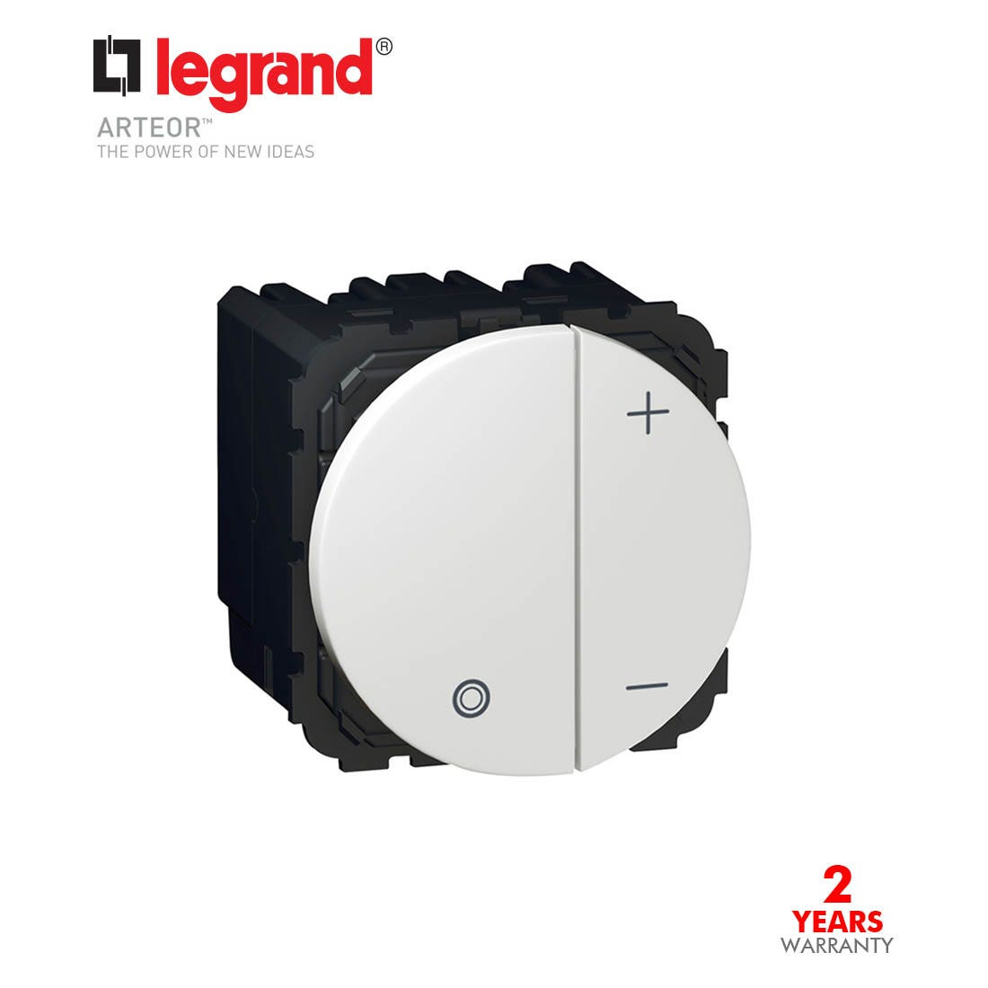 LEGRAND - Dimmer Pb Universal 2 Round Mod, White Arteor