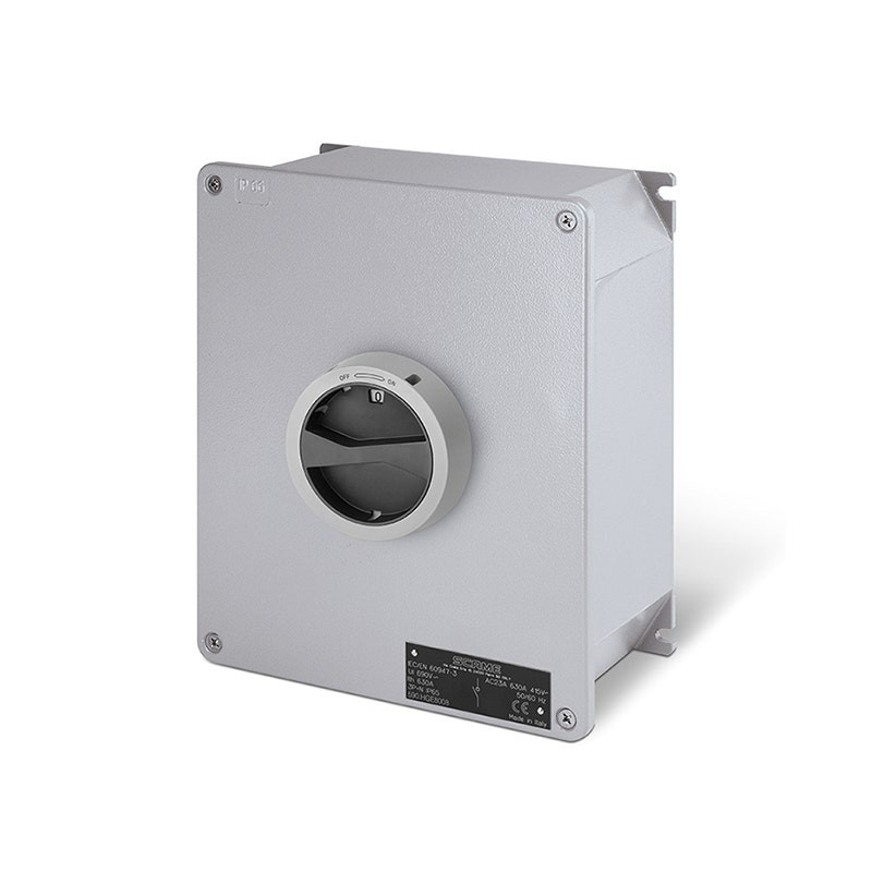 SCAME - Enclosed Switch Disconnector (AC22A/ AC23A), 25A, 6P, IP66, 264x315x122mm, Y1 IK10, General Grey/Black, High Wiring Capacity