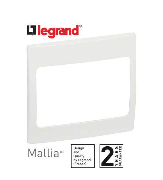 DISCONTINUED LEGRAND - Plate Mallia, 1 Gang, White